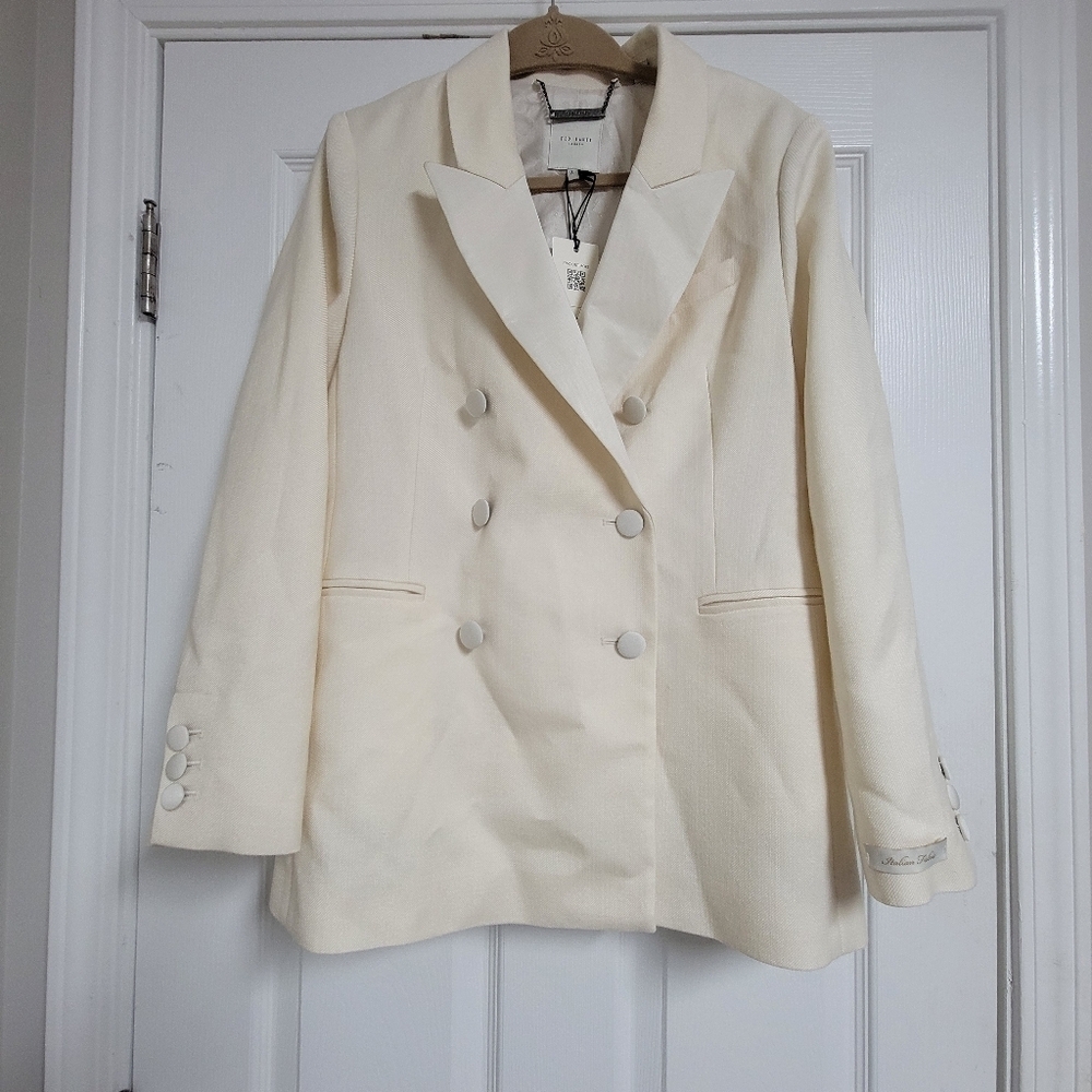 Ted Baker NWT Danai Relaxed Double Breasted Mixed Fabric Blazer. - Picture 3 of 16